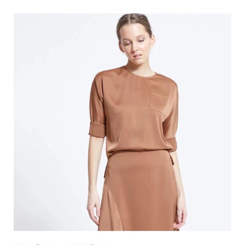 SILKY RUST COLORED TOP